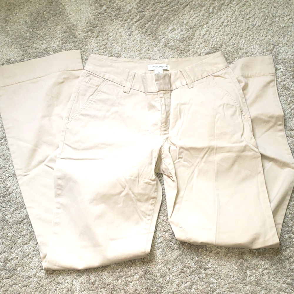 Banana Republic Khaki Martin Fit Dress Slacks size 4